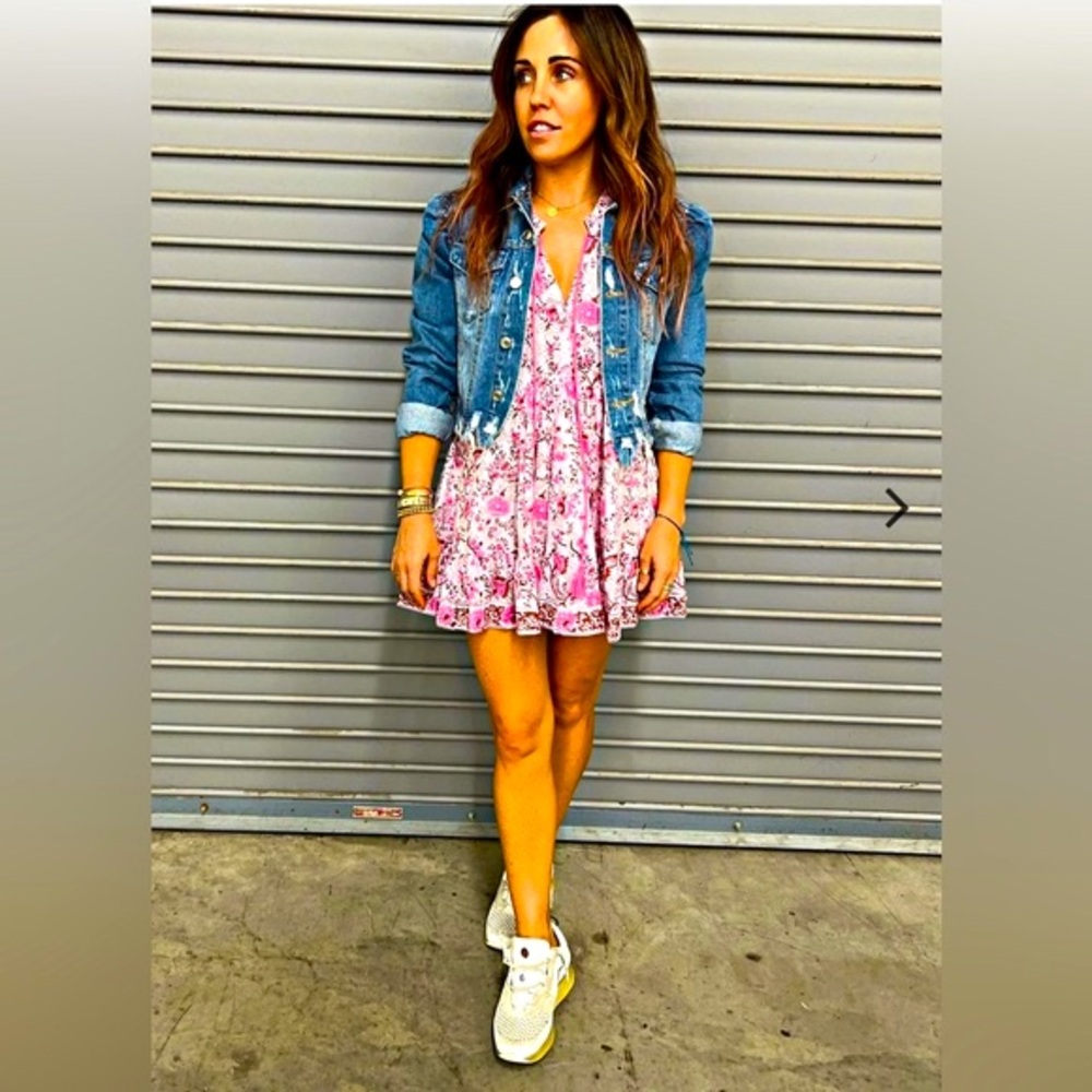 🆕#233~ SUR. LA. VAGUE Primrose Cap Sleeve Mini Dress, Size S/M NWT